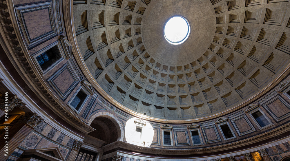 Details from interior of Pantheon in Rome, Italy