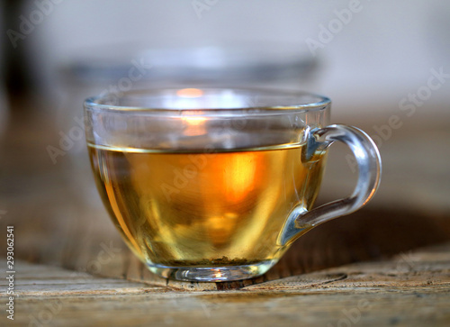 Macro photo of delicious green tea