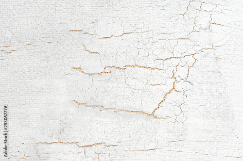 White painted cracked wood texture