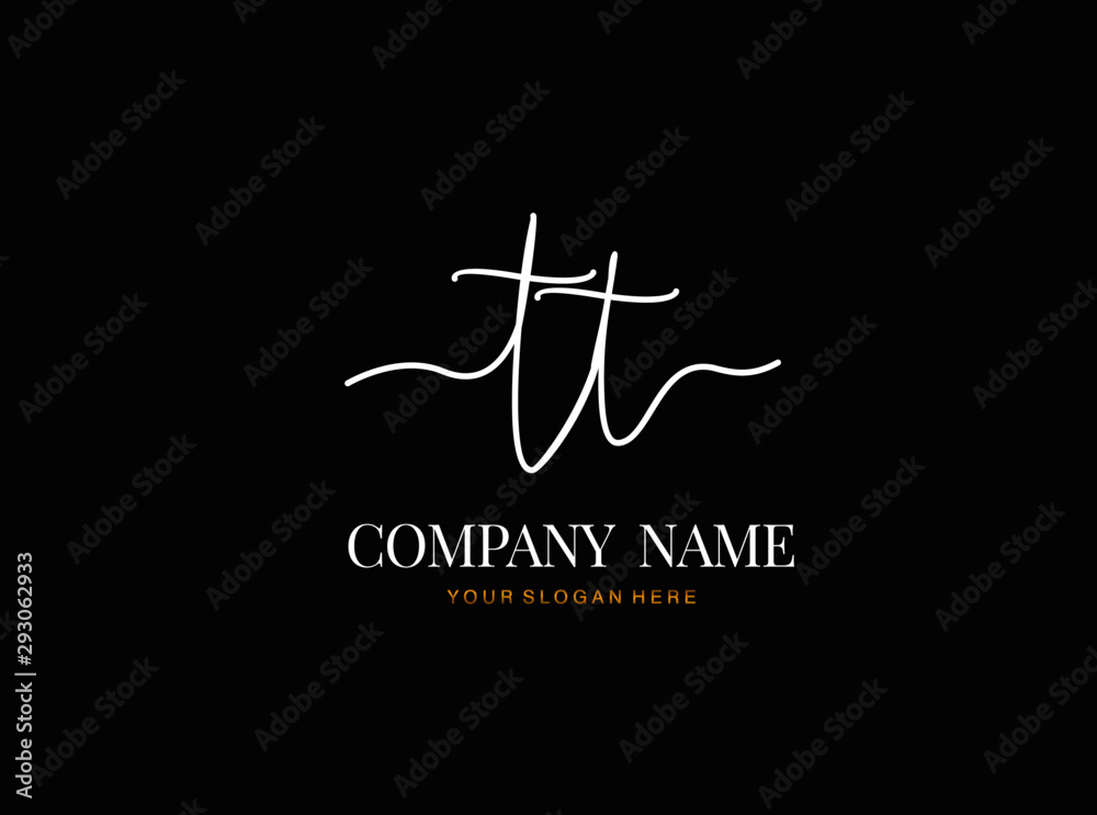 T TT Initial handwriting logo design with circle. Beautyful design handwritten logo for fashion, team, wedding, luxury logo. T TT Initial handwriting logo design with circle. Beautyful design handwritten logo for fashion, team, wedding, luxury logo.