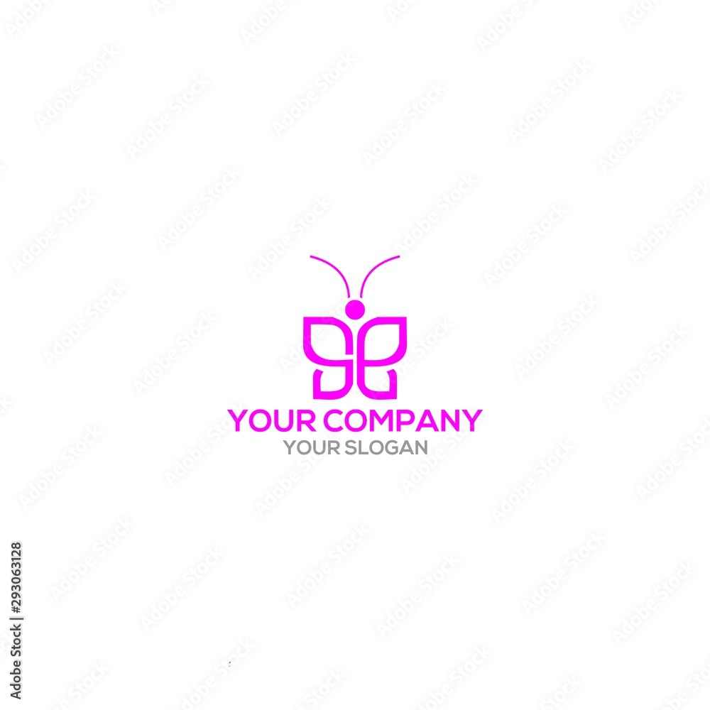 SE Butterfly Logo Design Vector SE Butterfly Logo Design Vector