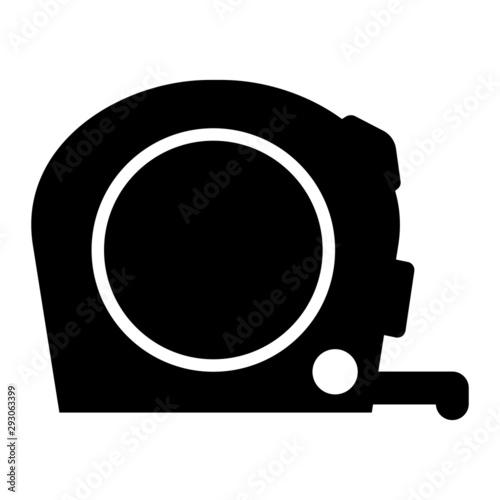 Tape measurement vector icon. Centimeter illustration symbol. Construction equipment sign or logo.
