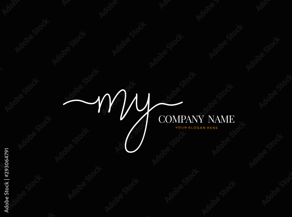 M Y MY Initial handwriting logo design with circle. Beautyful design handwritten logo for fashion, team, wedding, luxury logo. M Y MY Initial handwriting logo design with circle. Beautyful design handwritten logo for fashion, team, wedding, luxury logo.