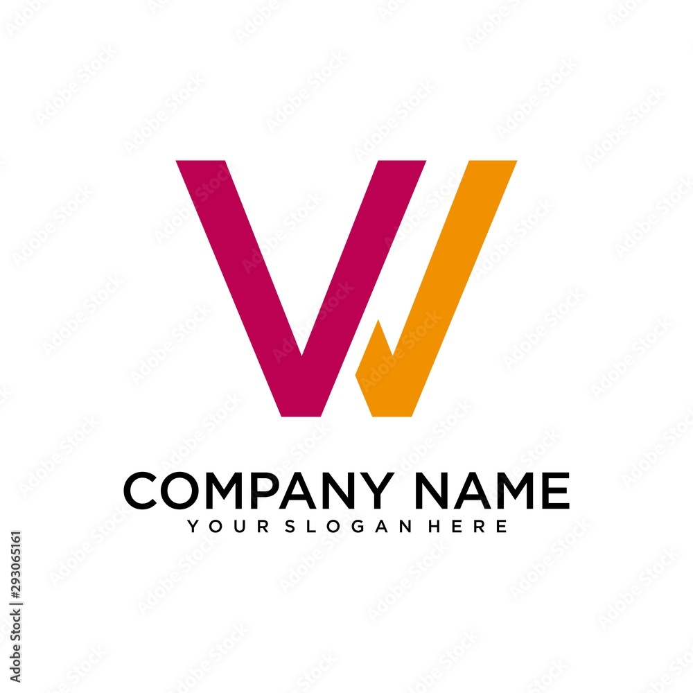 abstract initial letter W logo design template abstract initial letter W logo design template