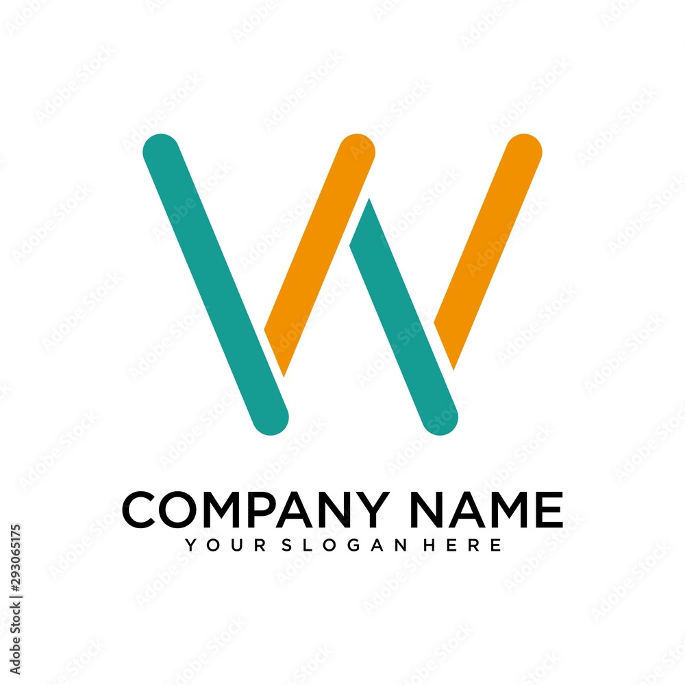 abstract initial letter W logo design template abstract initial letter W logo design template