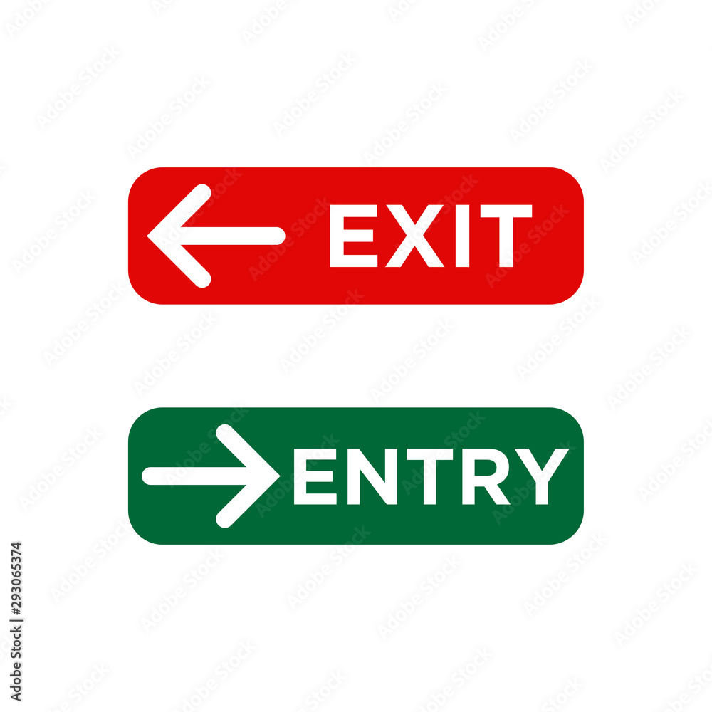 Exit Entry symbol icon vector illustration EPS 10 Exit Entry symbol icon vector illustration EPS 10