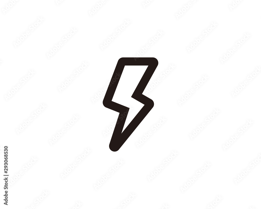 Lightning icon symbol vector Lightning icon symbol vector