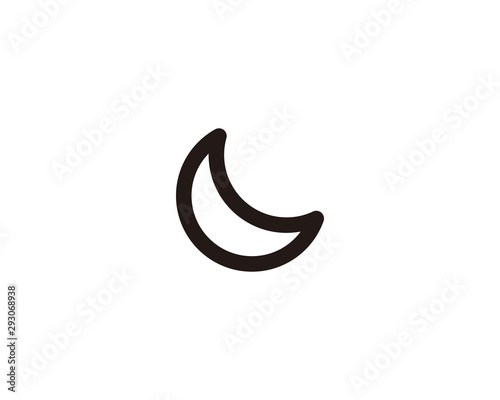 Moon icon symbol vector