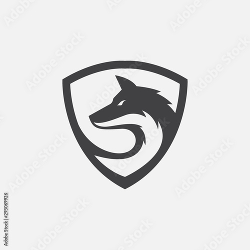 wolf icon vector, wolf shield logo icon vector, wolf secure icon, wolf head