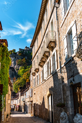 Rocamadour in the Lot department of southwest France. Its Sanctuary of the Blessed Virgin Mary, has for centuries attracted pilgrims from many countries. photo