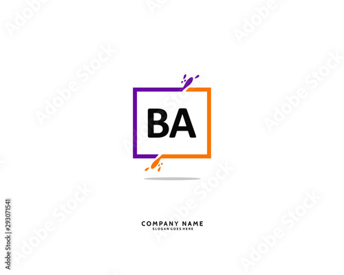 BA logo template vector