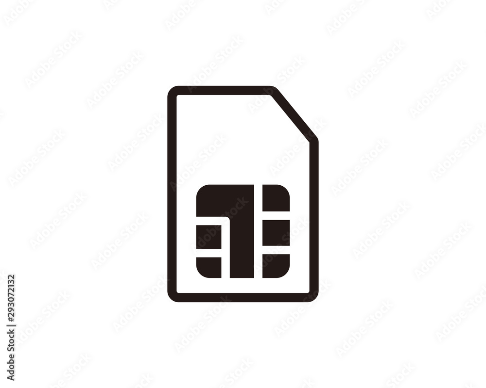 Sim card icon symbol vector Sim card icon symbol vector
