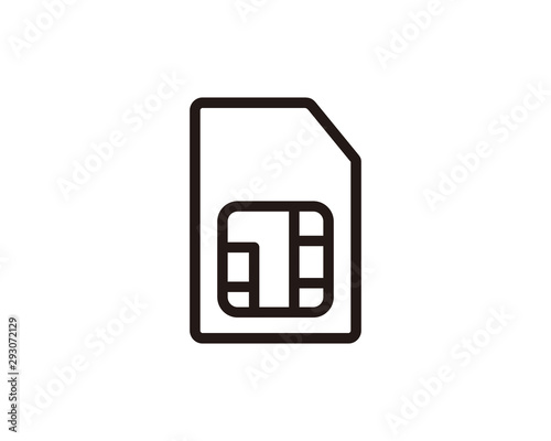 Sim card icon symbol vector