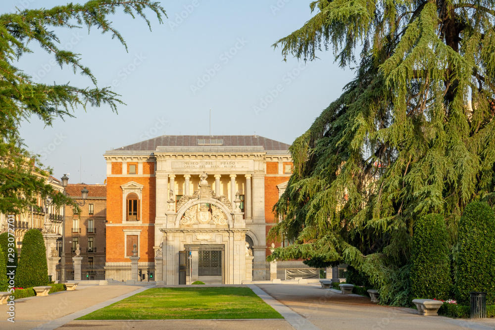 A area called El Parterre in public Retiro Park of Madrid, Spain. Beautiful trees and flowers.