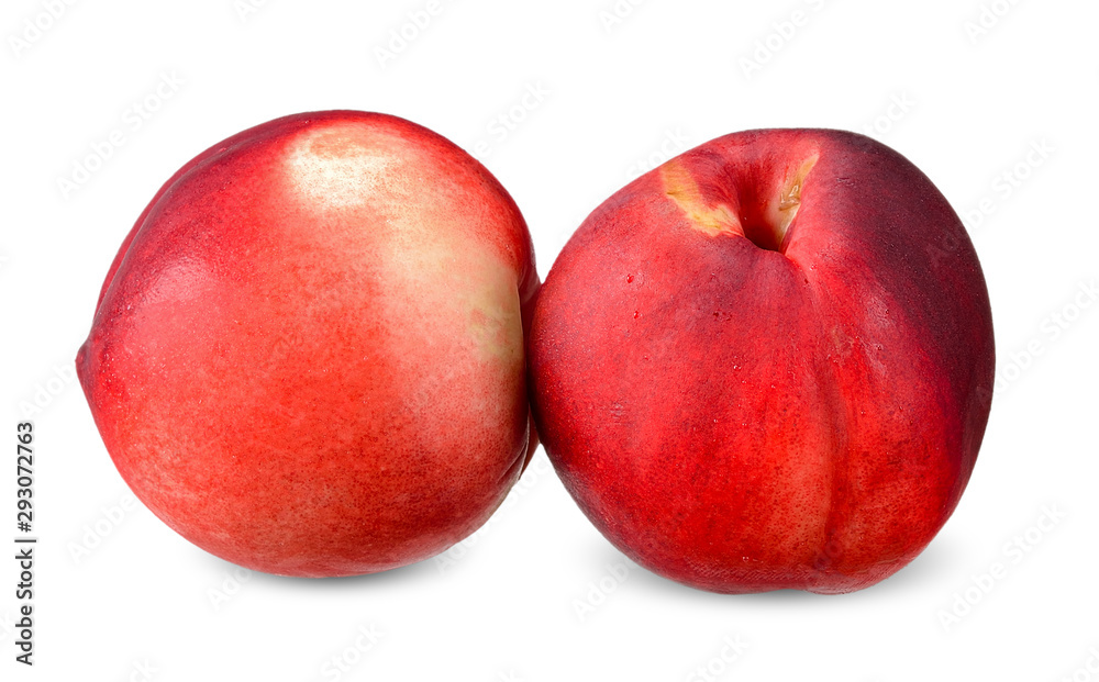Nectarine isolated on white clipping path