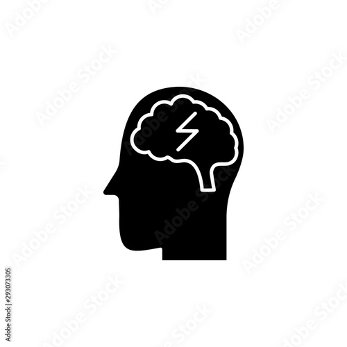 Marijuana, epilepsy, brain icon. Simple glyph, flat vector of marijuana icons for ui and ux, website or mobile application
