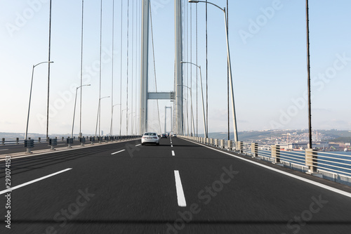 Orhangazi bridge road background material.