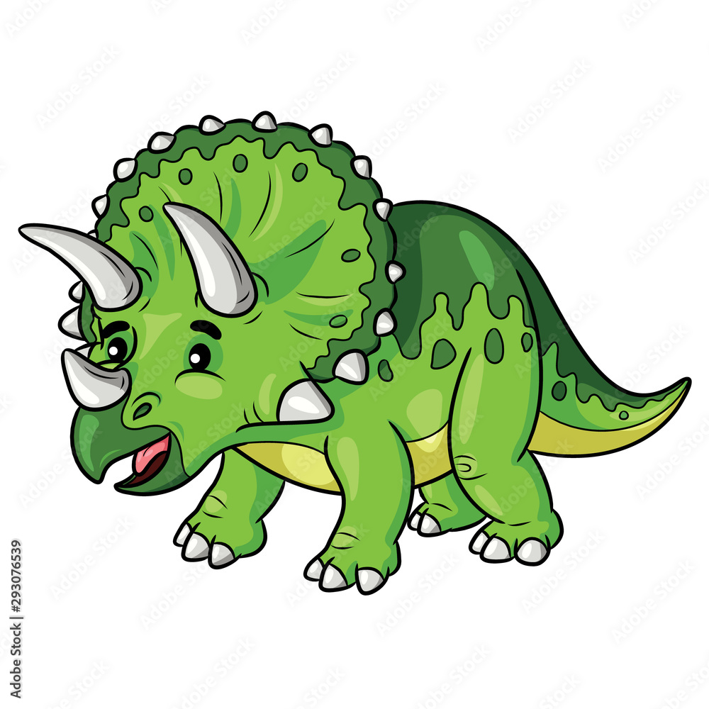 Fototapeta premium Triceratops Cartoon