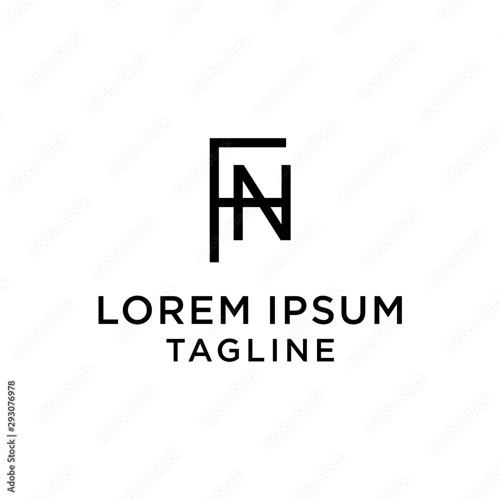 initial letter logo FN, NF logo template initial letter logo FN, NF logo template