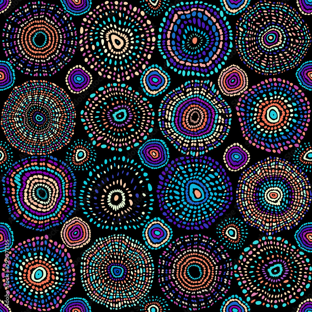 Fototapeta premium Vector mosaic art pattern. Curved mosaic image