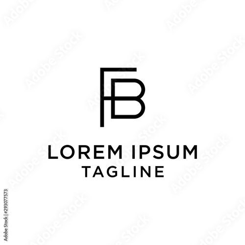 initial letter logo FB, BF logo template