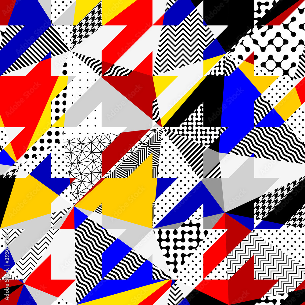 Classic Hounds-tooth pattern in a patchwork collage style. Classic Hounds-tooth pattern in a patchwork collage style.