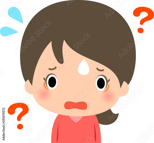 混乱して呆れた様子の若い女性