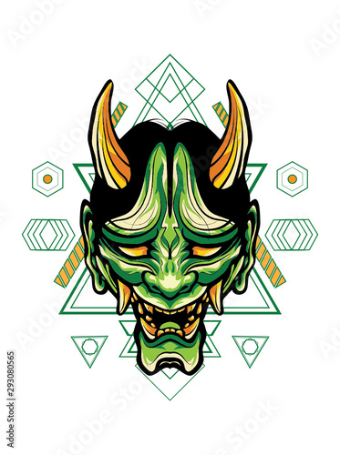 oni mask sacred geometry