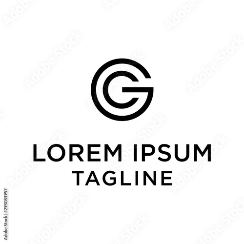 initial letter logo GC, CG logo template