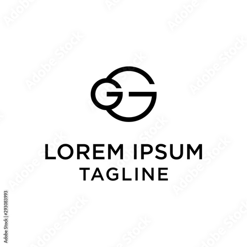 initial letter logo GG logo template 