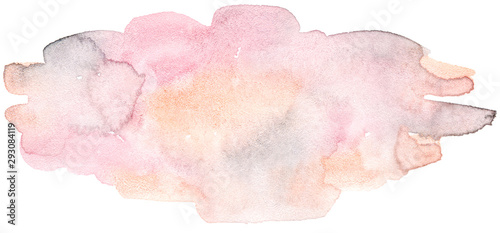 Watercolor texture. Pink watercolor background. Wedding design. Rainbow texture