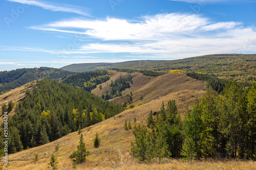 Nuraly mountain range near Zyuratkul national park. Nuraly mountain range is located on the border of the Bashkortostan republic and Chelyabinsk region. Bashkortostan, South Ural, Russia