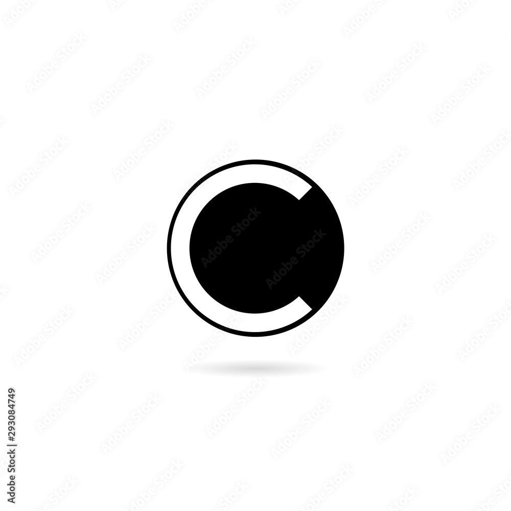 C Letter in circle icon logo element C Letter in circle icon logo element