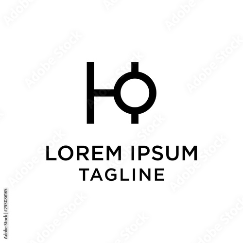 initial letter logo HO, OH logo template 