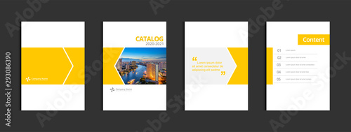 Business cover design template vector. Template A4 for annual report catalog magazine flyer booklet brochure. Sample image with Gradient Mesh.