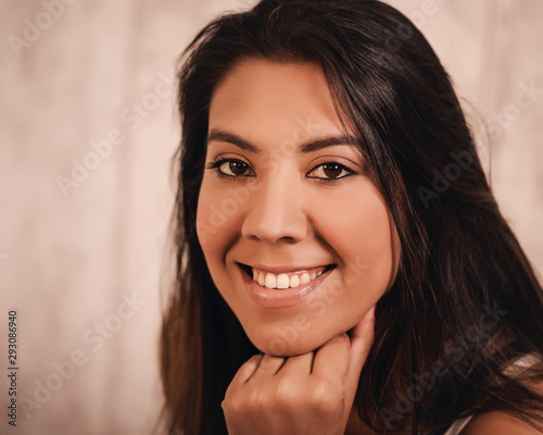 beautiful young indian model close up