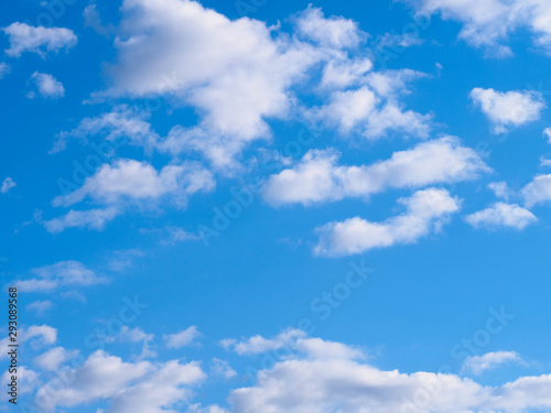 Fototapeta Naklejka Na Ścianę i Meble -  White clouds on a blue sky background