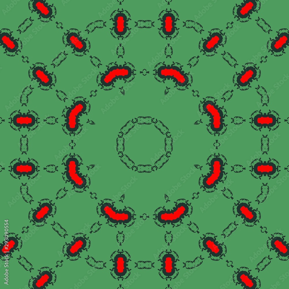 Abstract kaleidoscopic pattern. Seamless symmetrical pattern.