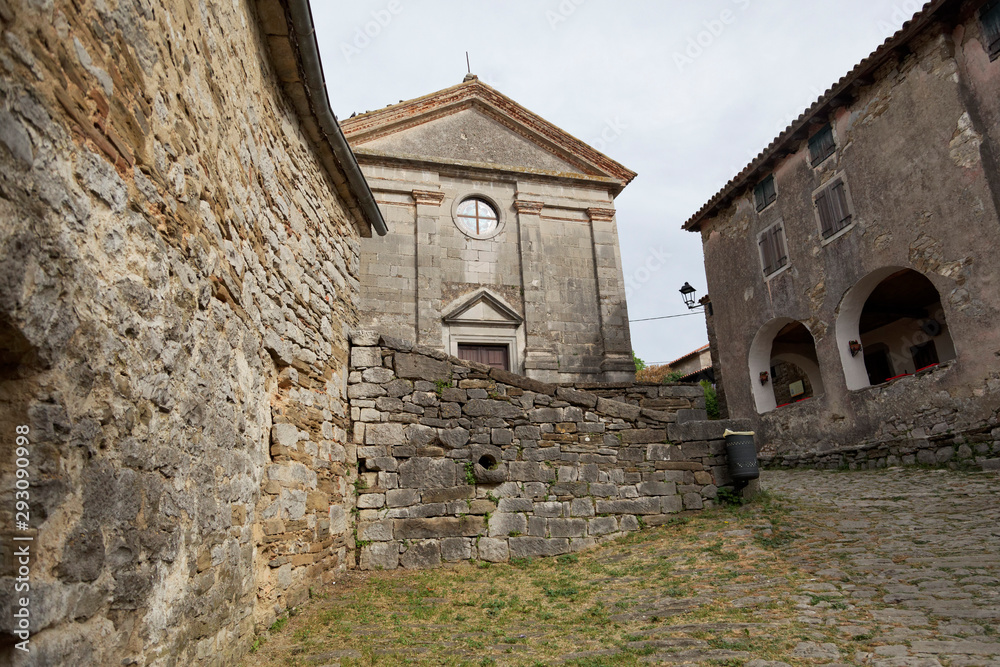 Hum, the small town in Istra, Croatia