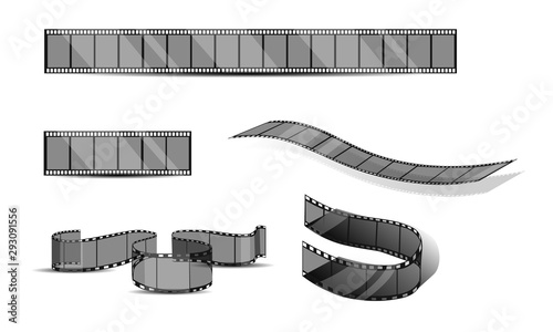 Set of film frame, vector illustration