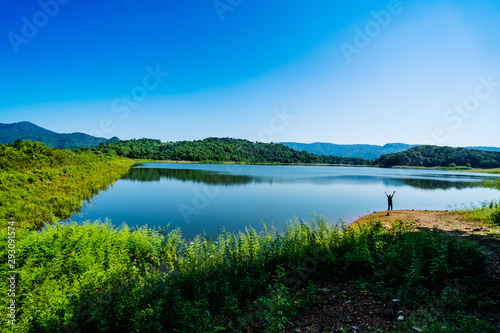 Khlong Mot Reservoir Nakhon nayok in Thailand