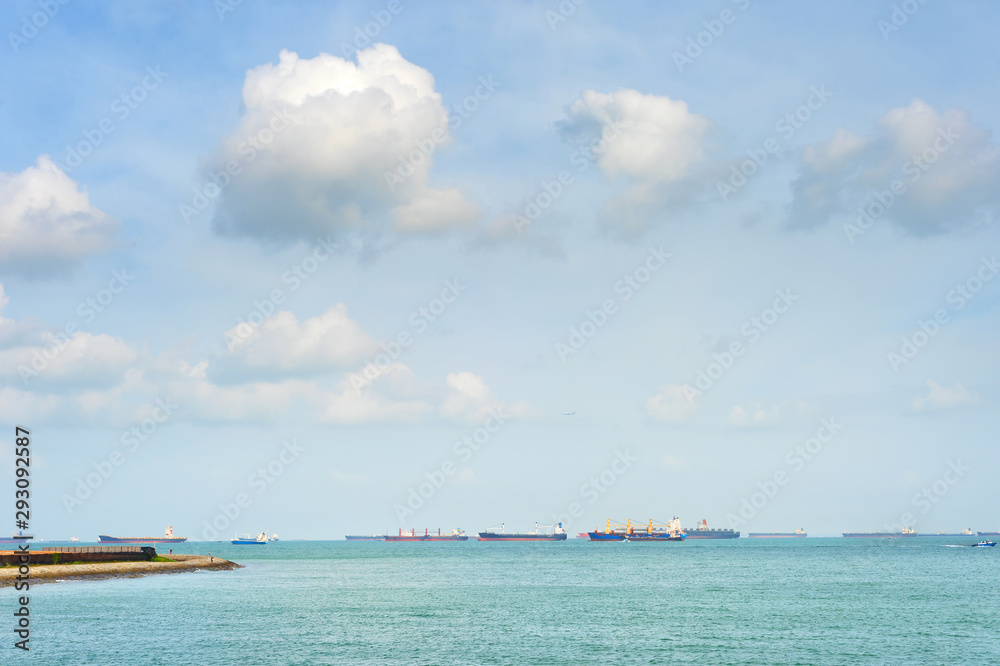 Industrial cargo shipping Singapore harbor Industrial cargo shipping Singapore harbor