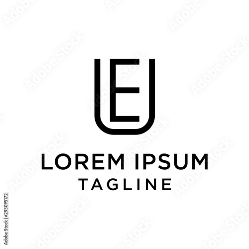 initial letter logo UE, EU logo template