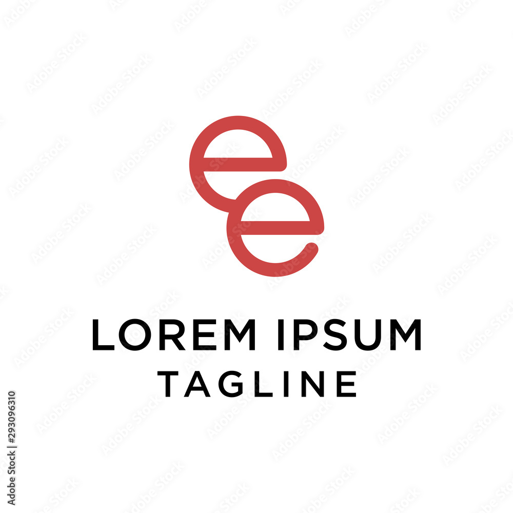 Initial Letter E, EE, logo icon design template elements. Initial Letter E, EE, logo icon design template elements.