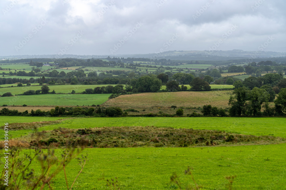 Wicklow way landscape in a raining day.