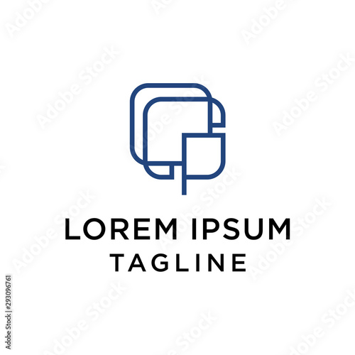CP , CGP, initial modern abstract icon letter logo vector