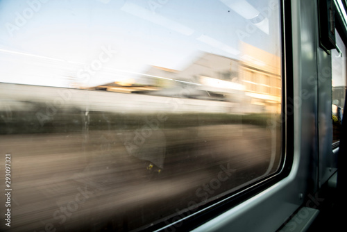 Traveling by train through Spain