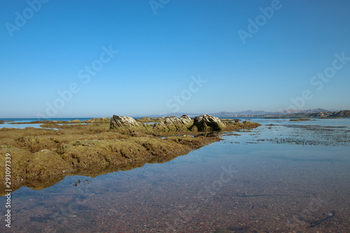landscape with sea and blue sky