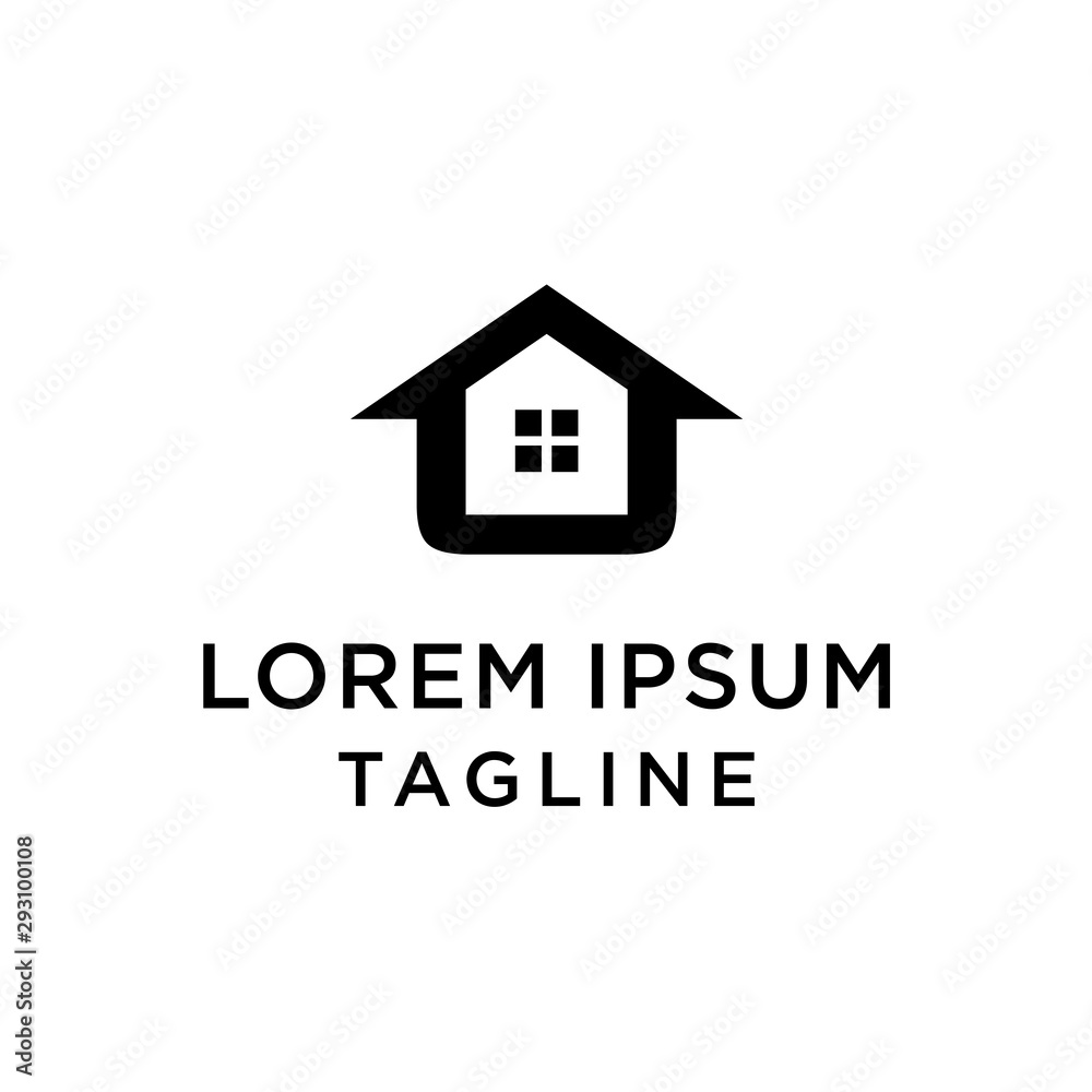 Initial Letter O House Real Estate Logo Design Template Initial Letter O House Real Estate Logo Design Template
