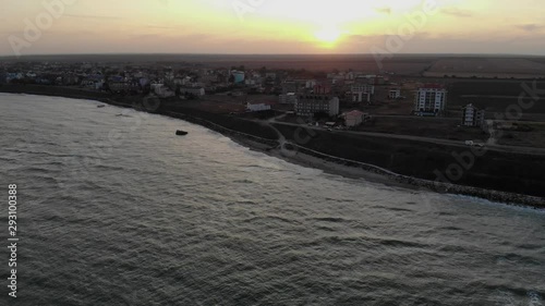 Wallpaper Mural Aerial shot of Costinesti, Romania at sunset Torontodigital.ca